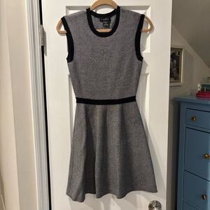 Club Monaco Gray Fit and Flare Mini Dress with Crew Neck for Casual Work